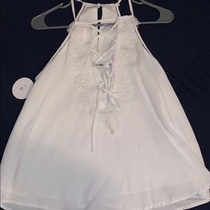 White Fancy Tank Top